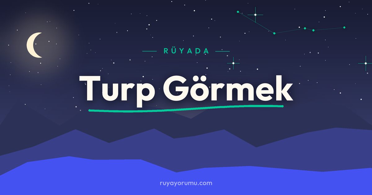 Rüyada Turp Görmek rüya tabiri